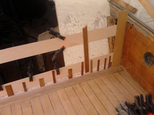 Part of the pattern for the cockpit teak.