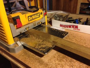 Using the thickness planer to create the desired thickness