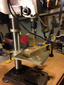 Fabricating wood blocks that support the motor mounts