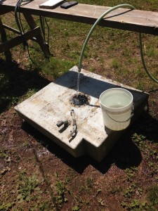 Measuring the capacity of the forward tank