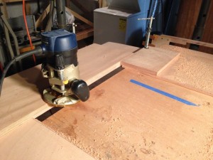 Routing a clean edge for the inspection port