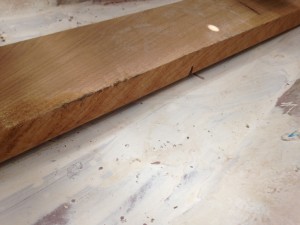 The bottom piece of white oak