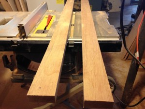 With a straight edge on one side, straight cuts can be made.