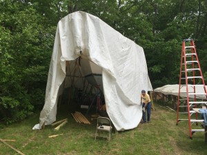 The tarp, unrolled